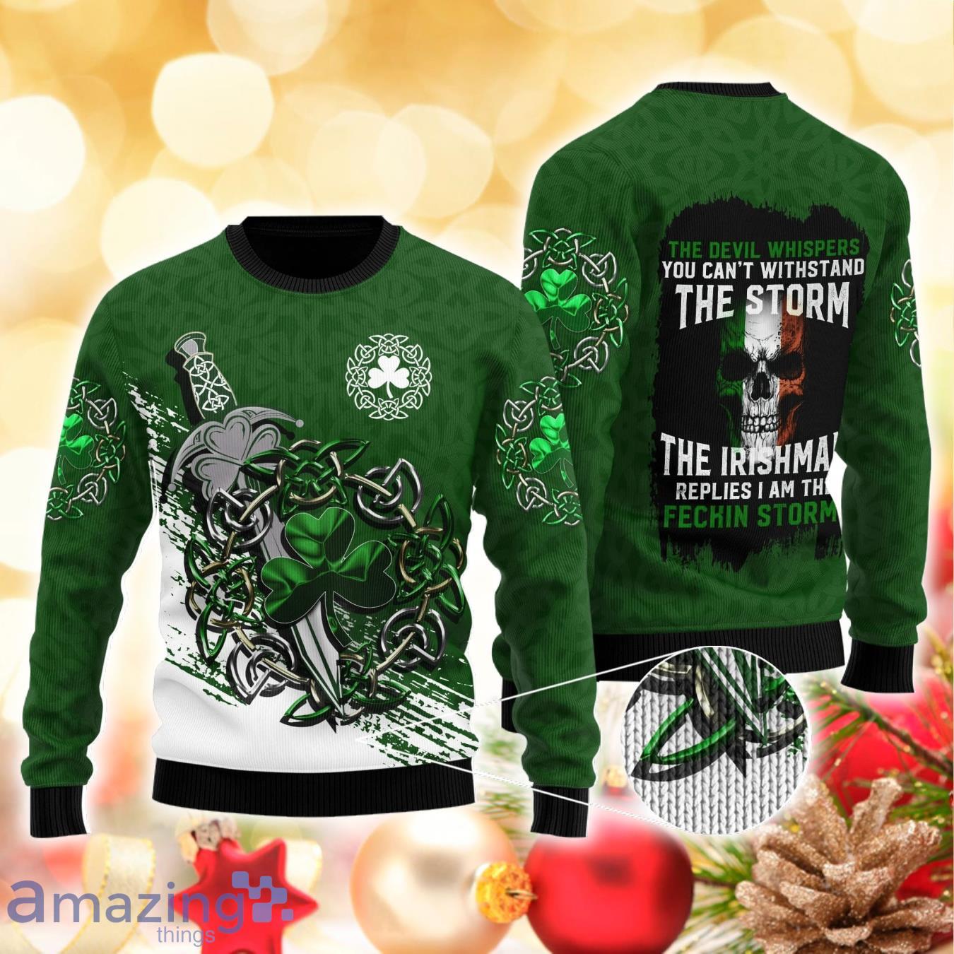 Irish Saint Patrick Day 3D Sweater Ugly Christmas Sweater Style Gift For Men Women Product Photo 1
