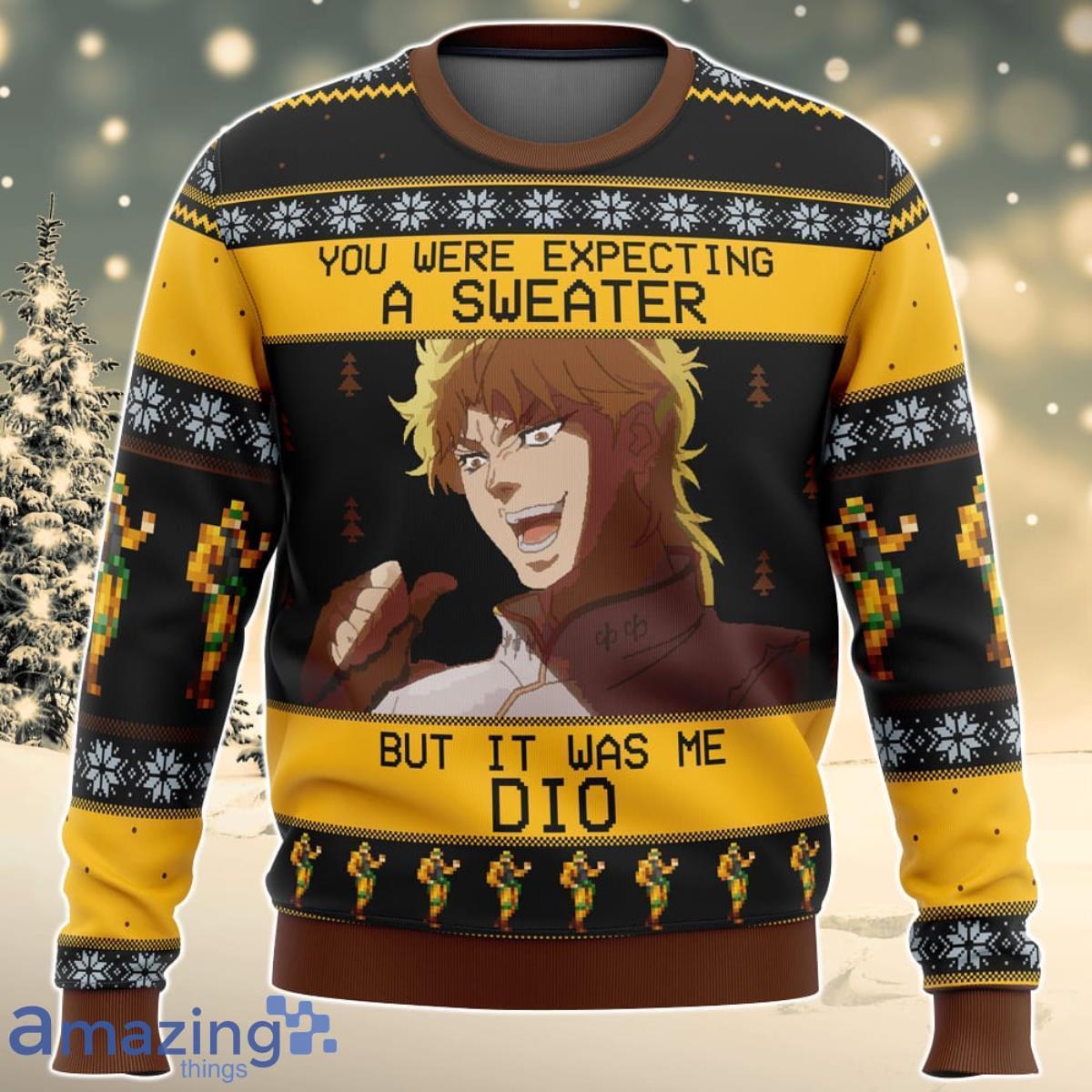 It Was Me Dio Jojo’s Bizarre Adventure Ugly Christmas Sweater For Men And Women Product Photo 1 It Was Me Dio Jojo’s Bizarre Adventure Ugly Christmas Sweater For Men And Women Product Photo 1