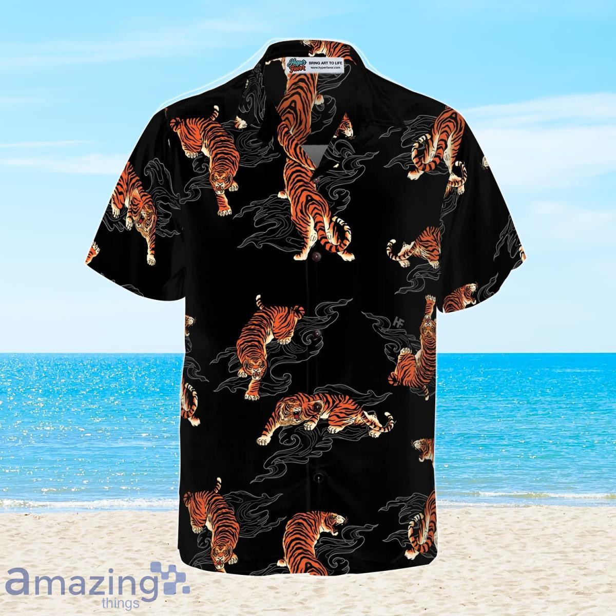 Great Tiger Hawaiian Shirt And Short Set Gift Men Women