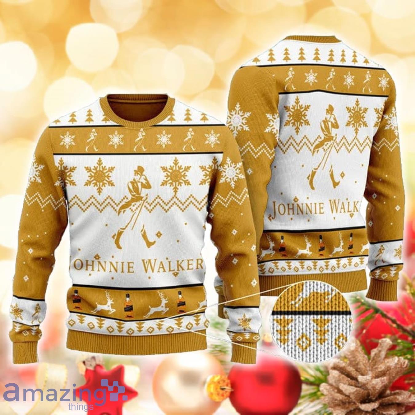 Johnnie Walker 3D Sweater Ugly Christmas Sweater For Men Women Product Photo 1