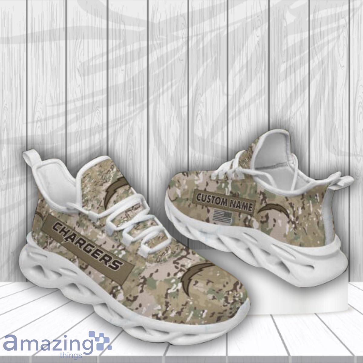 Los Angeles Chargers Football Team Max Soul Shoes Custom Name Running Sneakers Product Photo 1