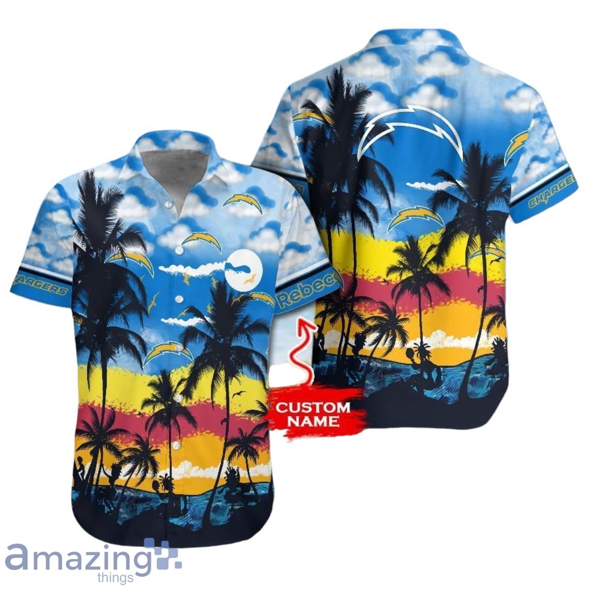 Los Angeles Chargers NFL Custom Name Hawaiian Shirt For Men And Women Best Gift For Fans Product Photo 1