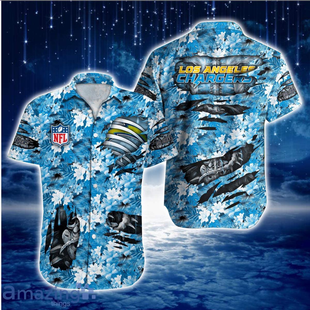 Los Angeles Chargers NFL Hawaiian Shirt Aloha Shirt Great Gift For Fans Product Photo 1