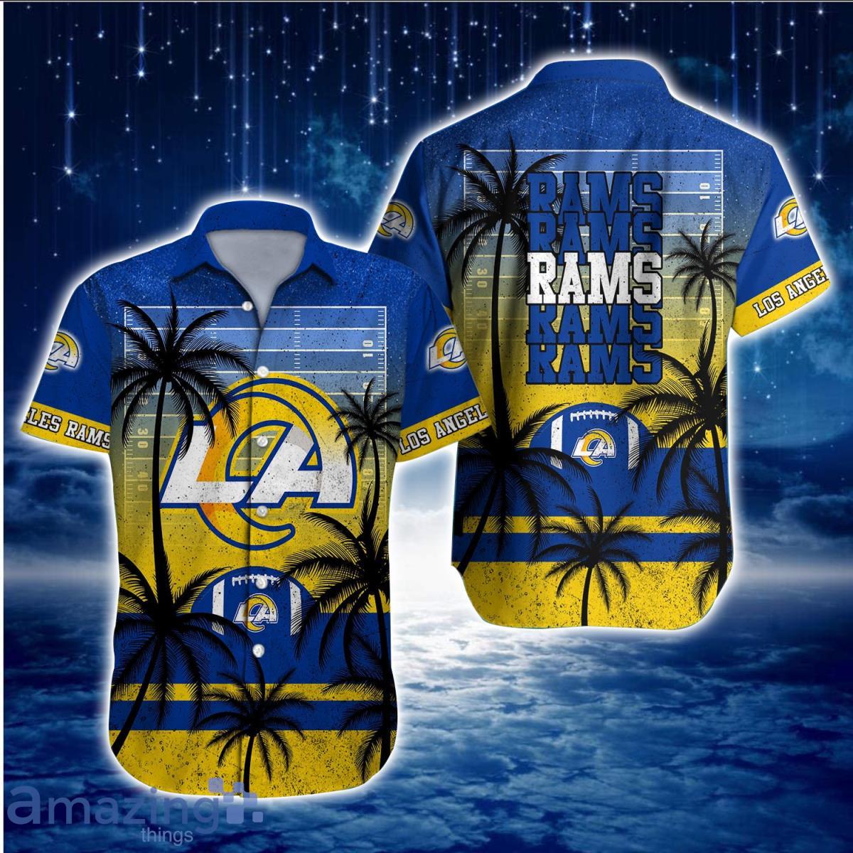 Los Angeles Rams Palm Tree Pattern Baseball Jersey Shirt For Fans