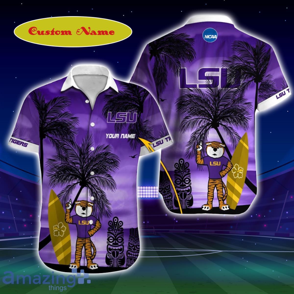LSU Tigers NCAA Custom Name Hawaiian Shirt For Men And Women Great Gift For Fans Product Photo 1