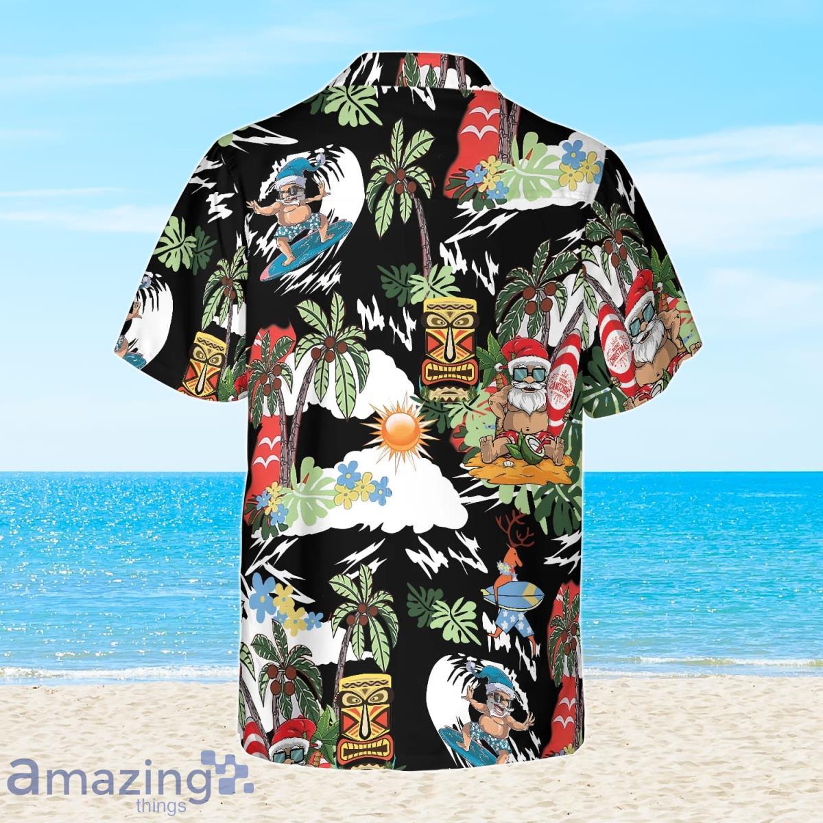 Cute Santa Claus On Beach Plus Size Hawaiian Shirt For Women