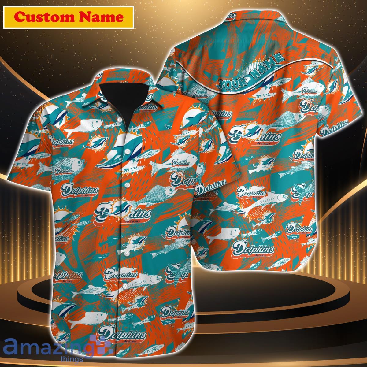 Miami Dolphins NFL Custom Name Hawaiian Shirt Special Gift For Men