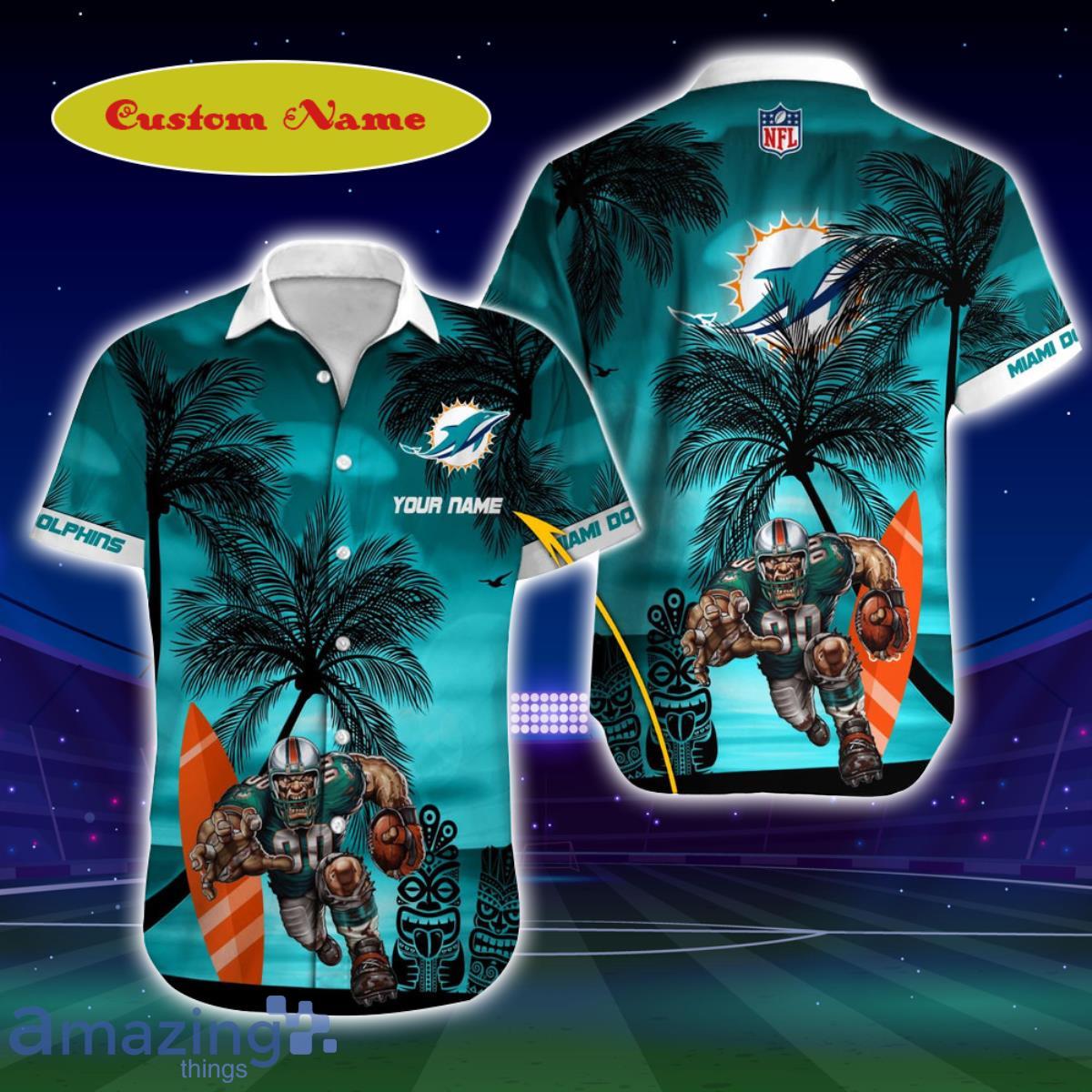 Miami Dolphins NFL Custom Name Hawaiian Shirt For Men Women Gift