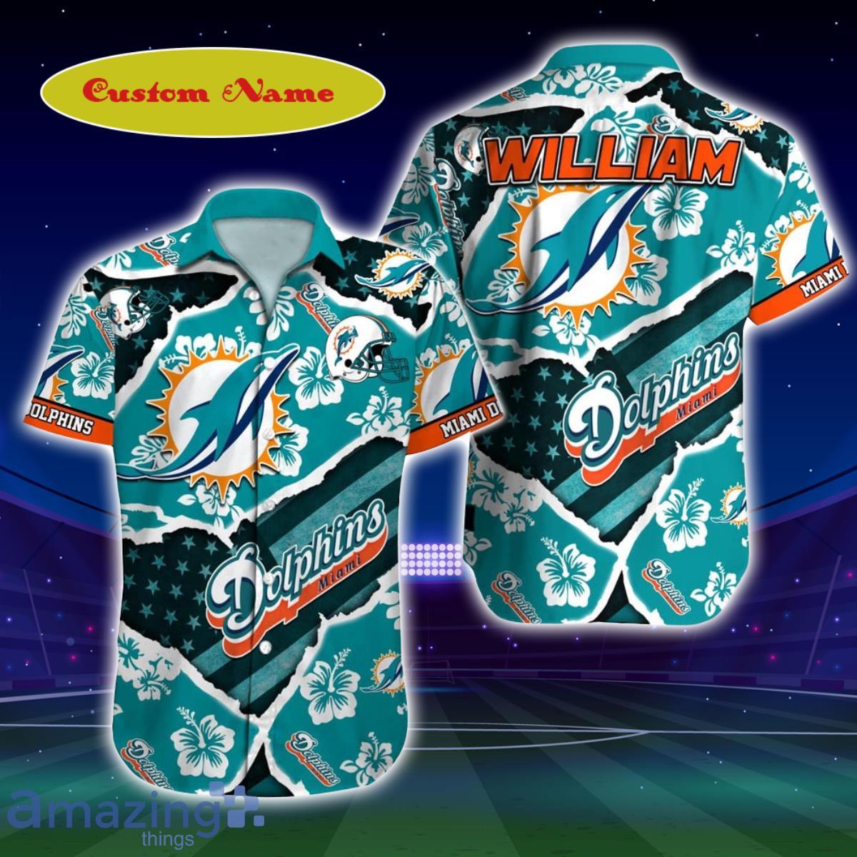 Miami Dolphins NFL Football Custom Name Hawaiian Shirt For Men And Women  Gift For Real Fans