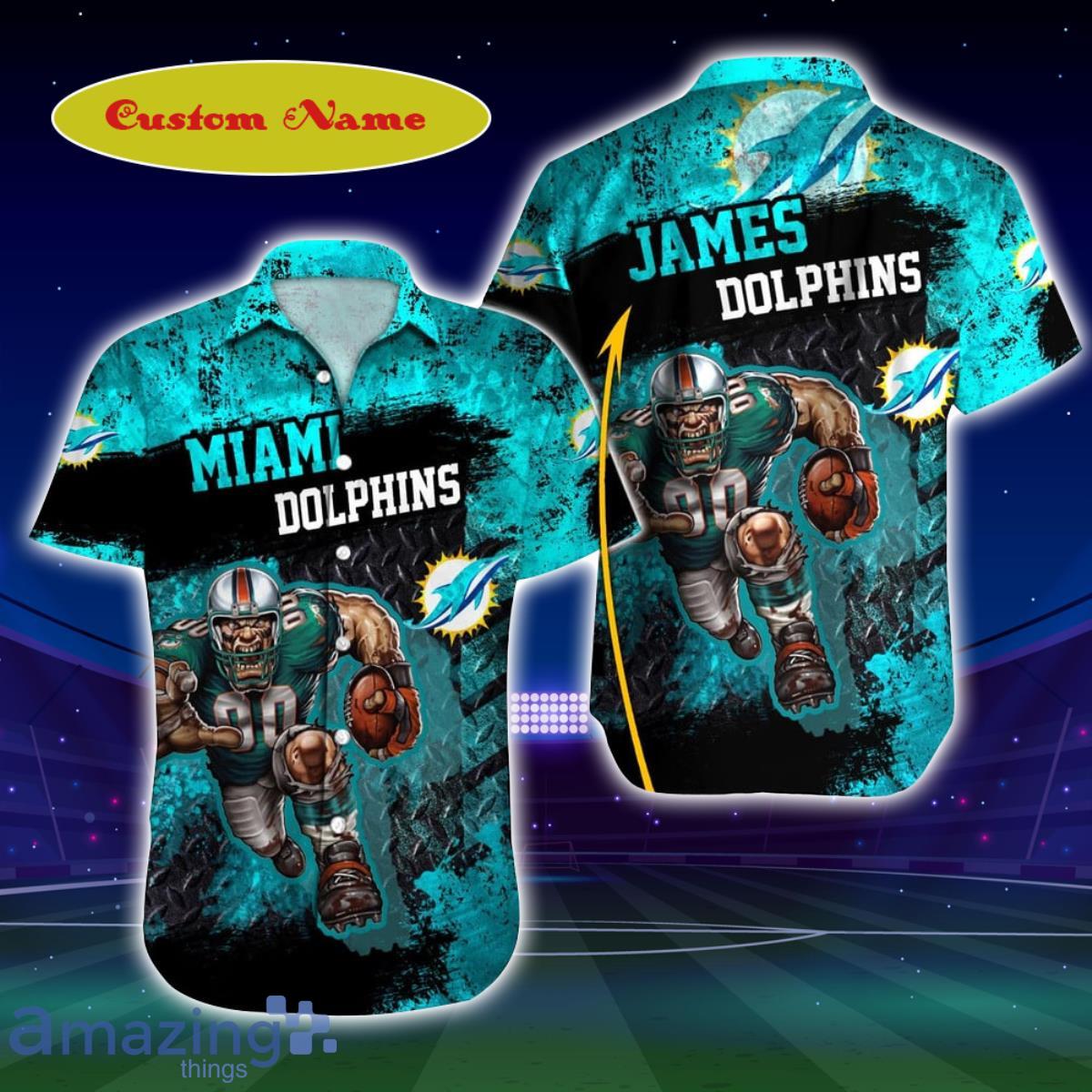 Miami Dolphins NFL Football Custom Name Hawaiian Shirt For Men And Women Impressive Gift For Fans Product Photo 1
