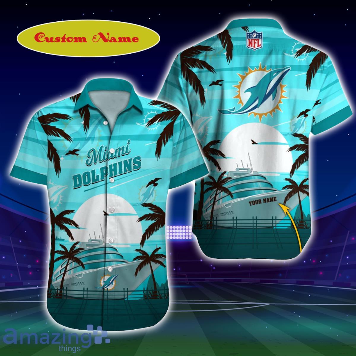Miami Dolphins NFL Football Custom Name Hawaiian Shirt For Men And Women Unique Gift For Real Fans Product Photo 1