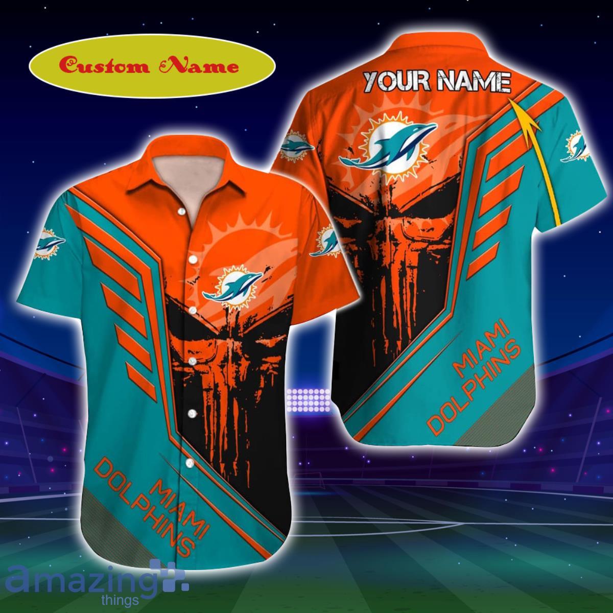 Miami Dolphins NFL Football Custom Name Hawaiian Shirt For Men And Women Unique Gift For True Fans Product Photo 1