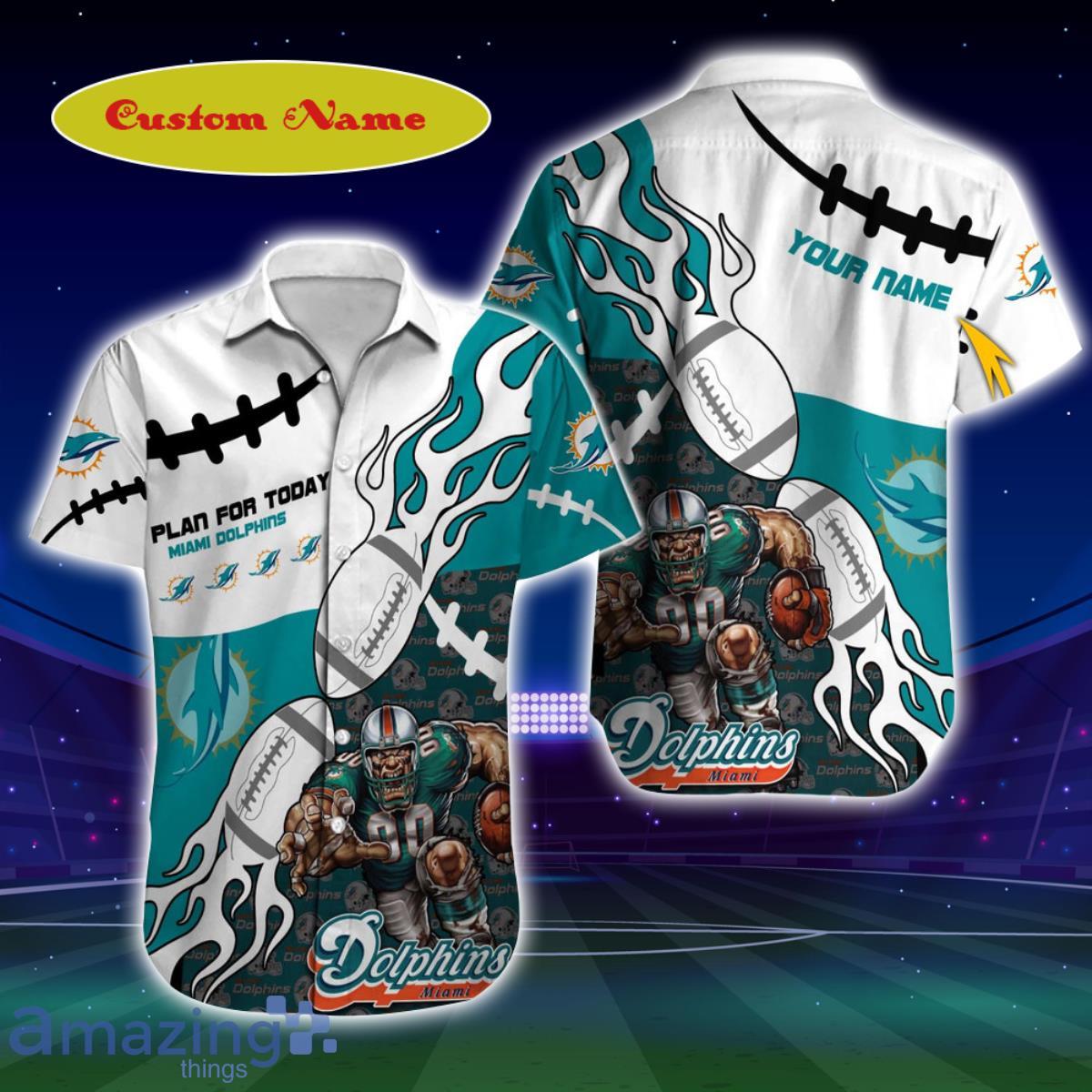 Miami Dolphins NFL Custom Name Hawaiian Shirt Special Gift For Men