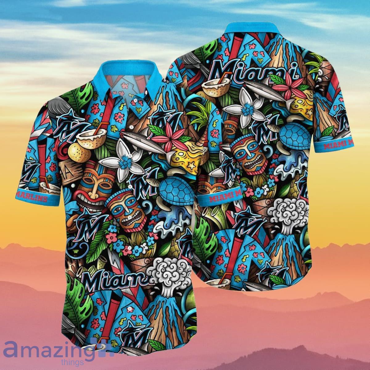 Miami Marlins MLB Flower Hawaiian Shirt Special Gift For Fans