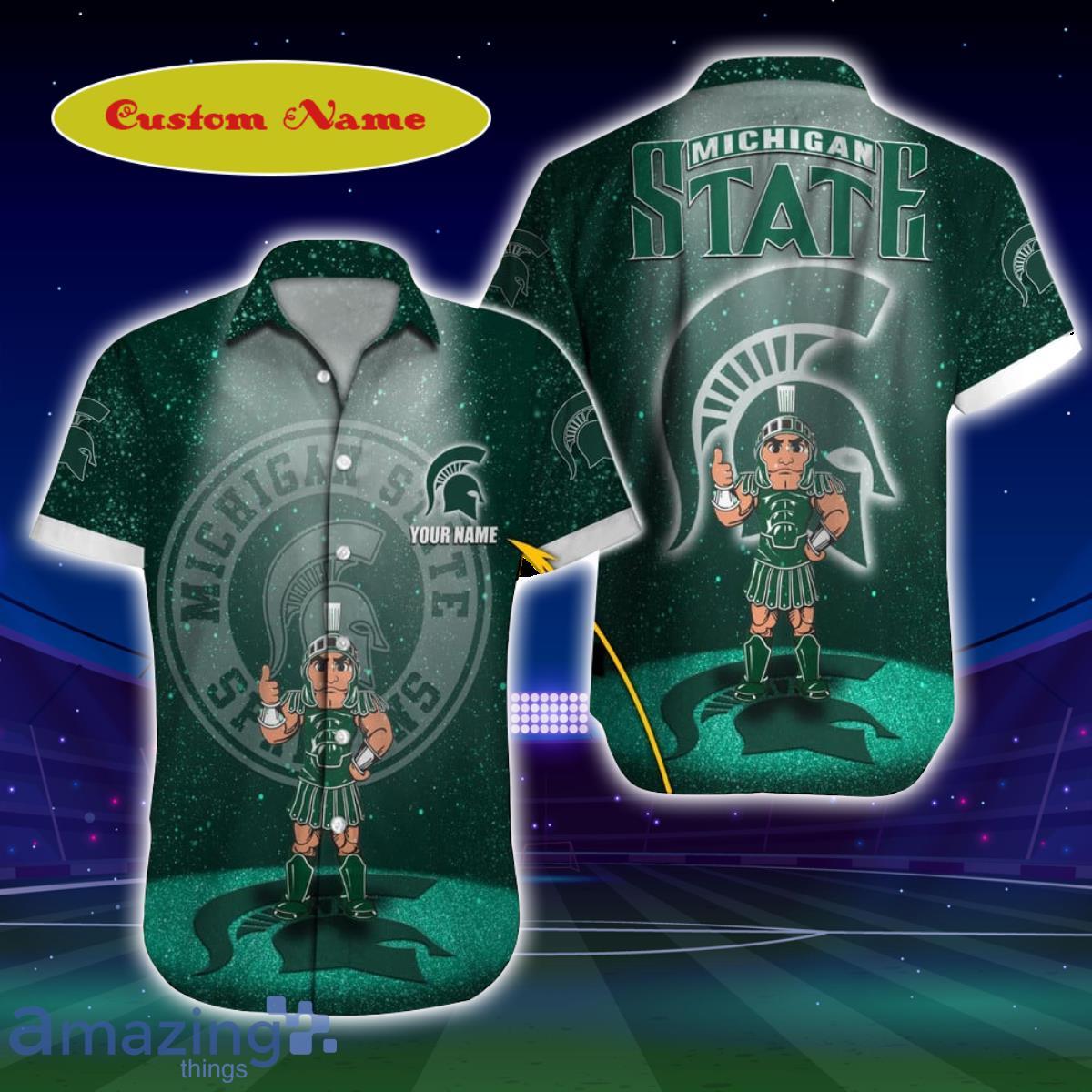 Michigan State Spartans Custom Name Hawaiian Shirt For Men And Women Best Gift For Fans Product Photo 1