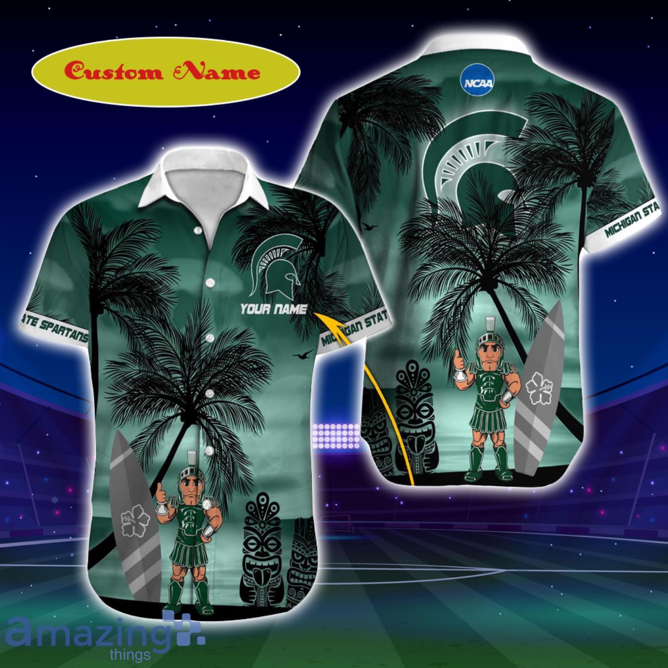 Michigan State Spartans NCAA Custom Name Hawaiian Shirt For Men And Women Style Gift For Fans Product Photo 1