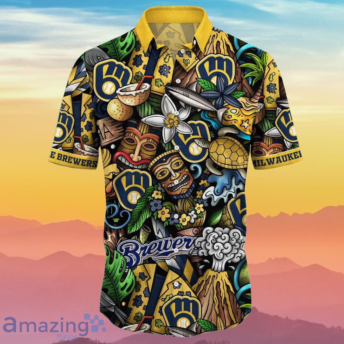 Milwaukee Brewers MLB Flower Hawaiian Shirt Unique Gift For Fans