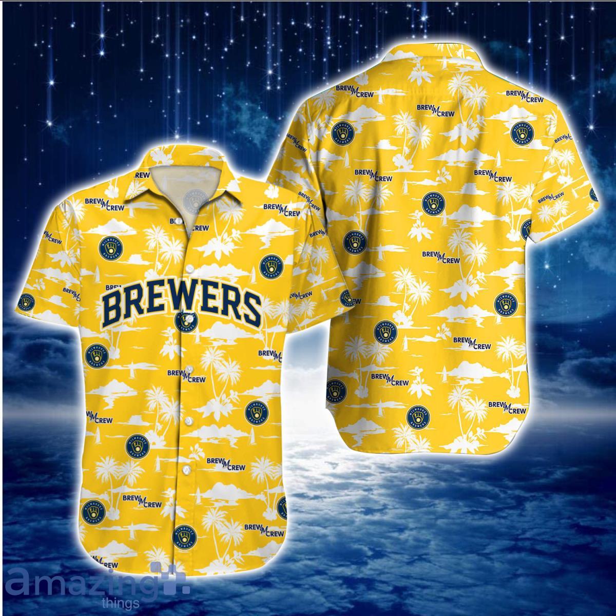 Aloha Flower Milwaukee Brewers Major League Baseball Hawaiian Shirt For Fans