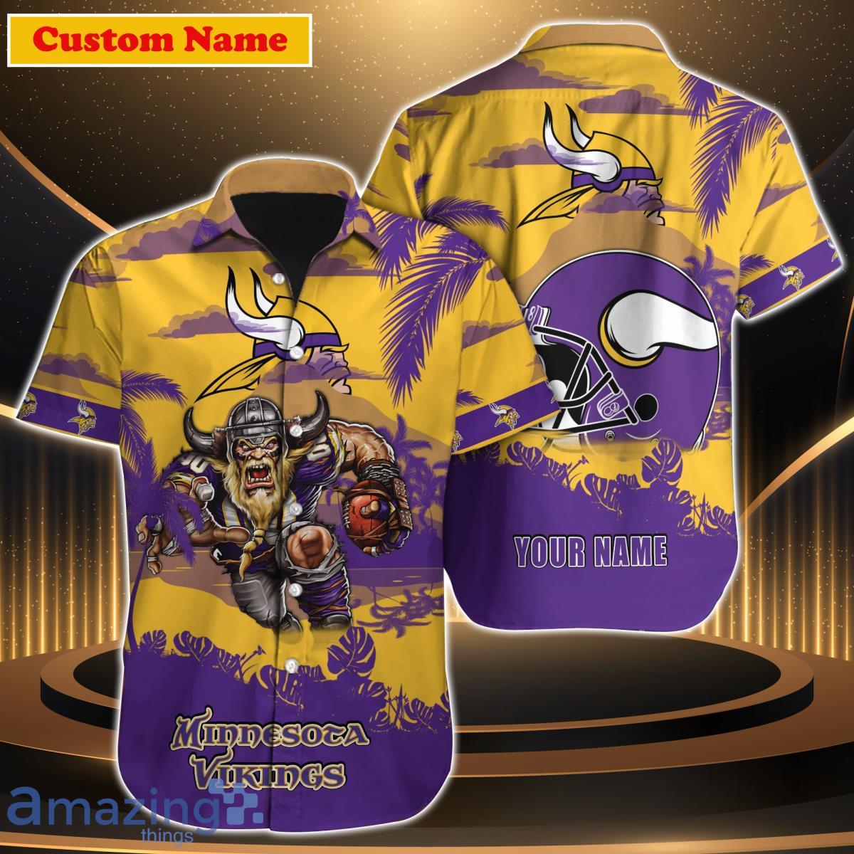 Minnesota Vikings NFL Custom Name Hawaiian Shirt For Men Women