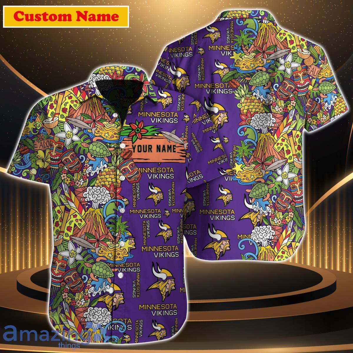 Minnesota Vikings NFL Custom Name Hawaiian Shirt For Men And Women