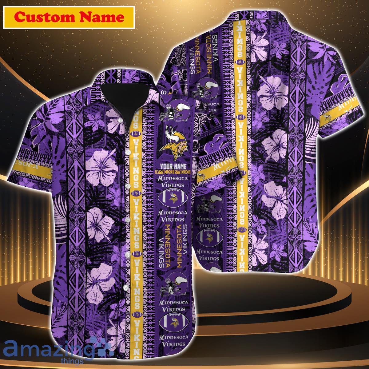 Minnesota Vikings NFL Custom Name Hawaiian Shirt Special Gift For Men Women  Fans