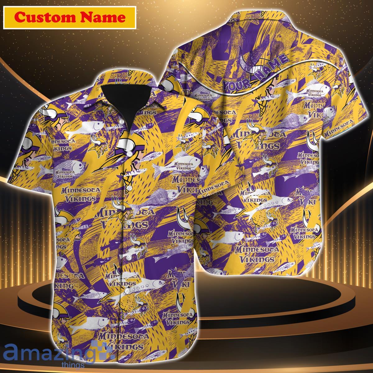 Minnesota Vikings NFL Custom Name Hawaiian Shirt For Men And Women