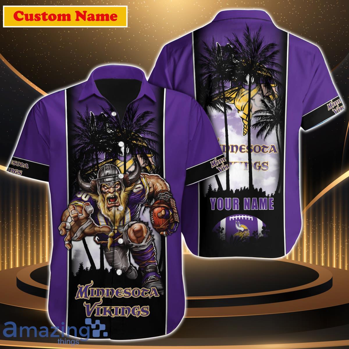 Minnesota Vikings NFL Custom Name Hawaiian Shirt Special Gift For