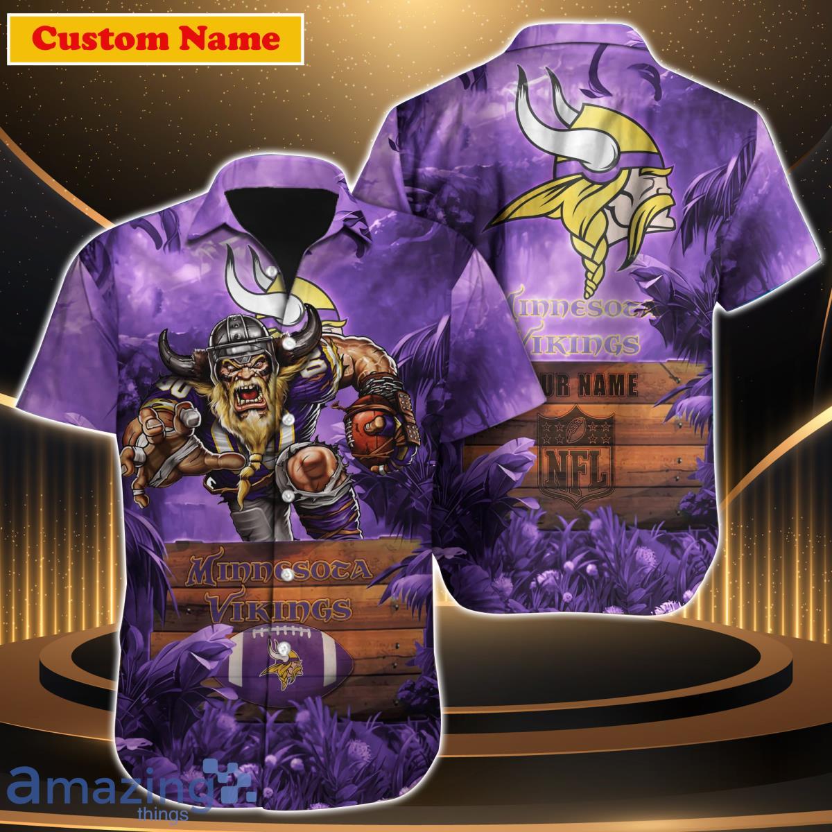 Minnesota Vikings NFL Custom Name Hawaiian Shirt For Men Women