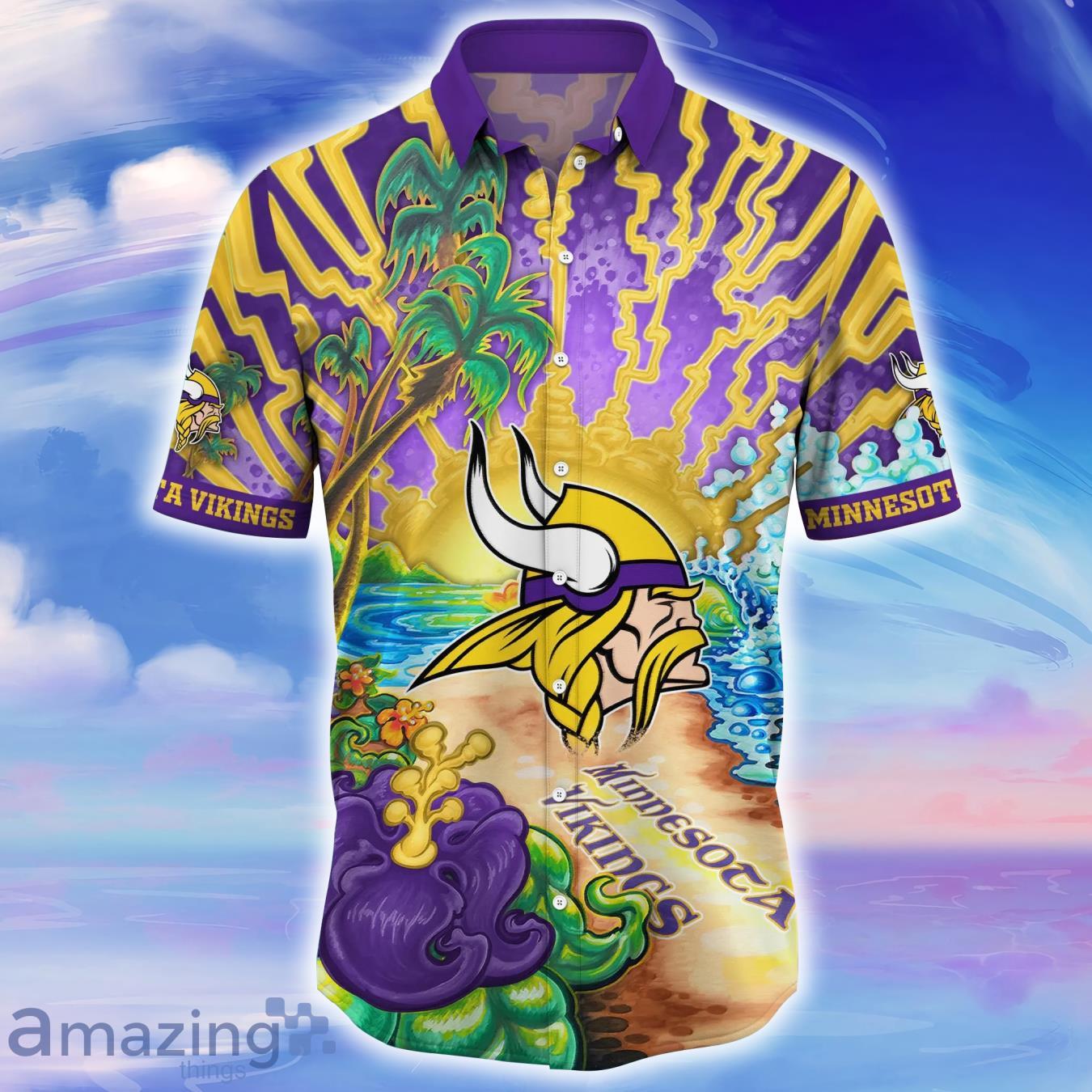 Minnesota Vikings NFL Custom Name Hawaiian Shirt Special Gift For Men Women  Fans