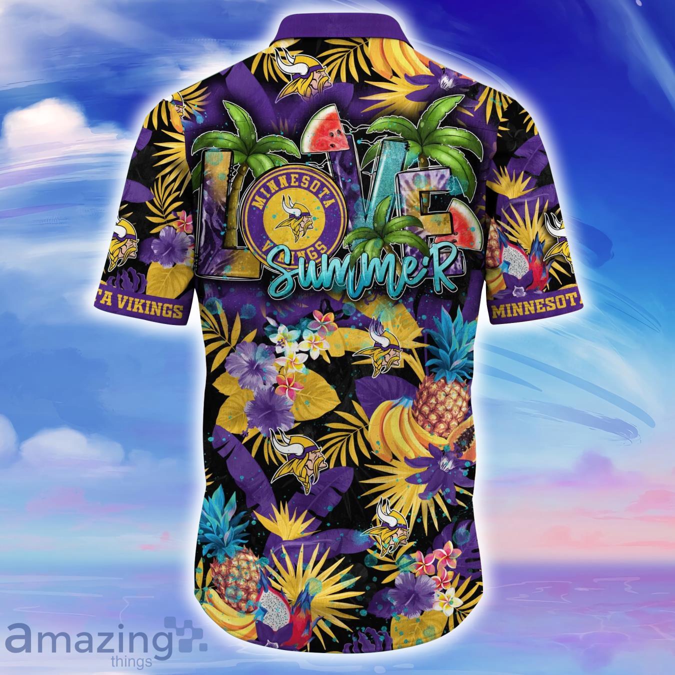 Minnesota Vikings Tropical Floral Hawaiian Shorts Gift For Fans