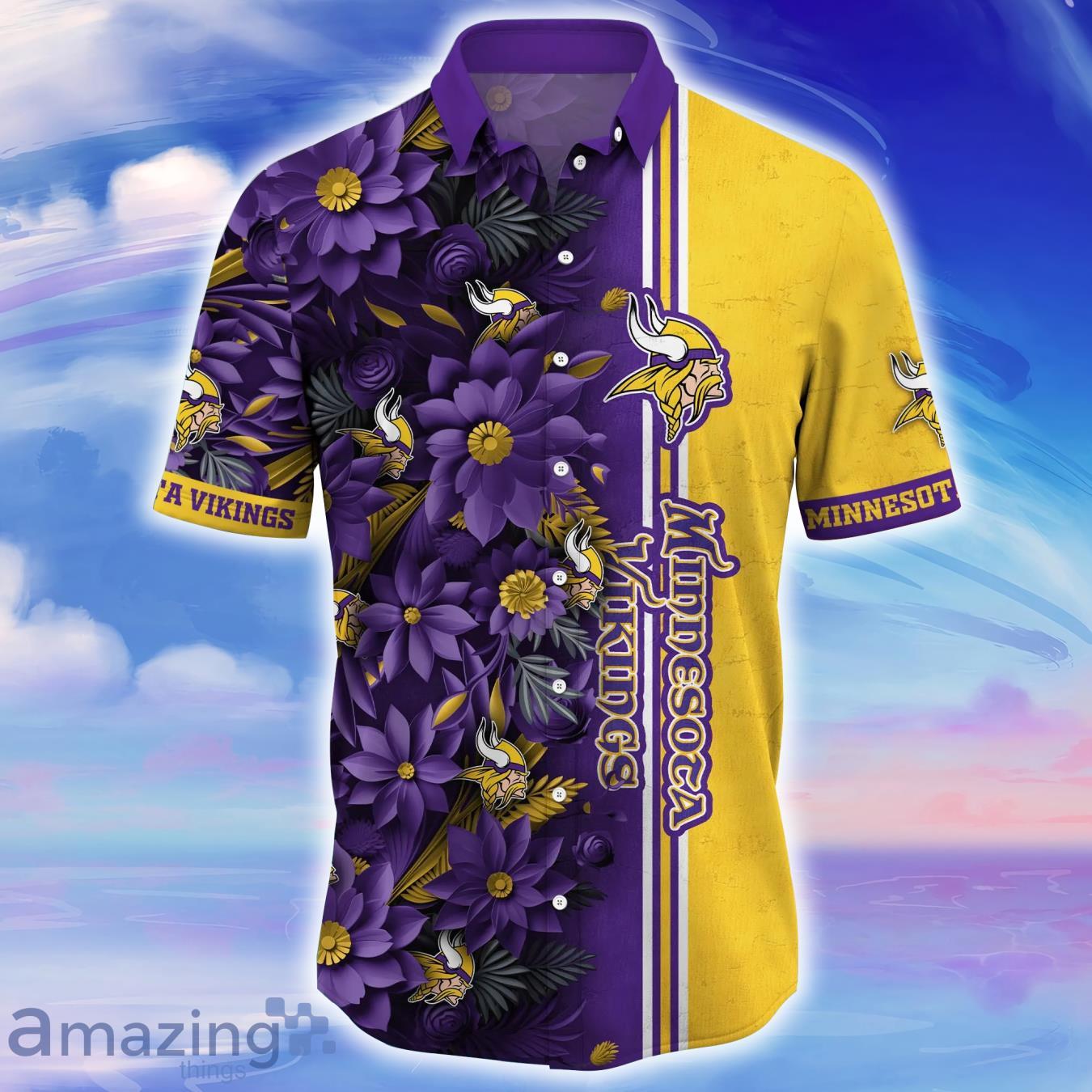 Minnesota Vikings NFL Flower Hawaiian Shirt For Men Women Great Gift For  Fans