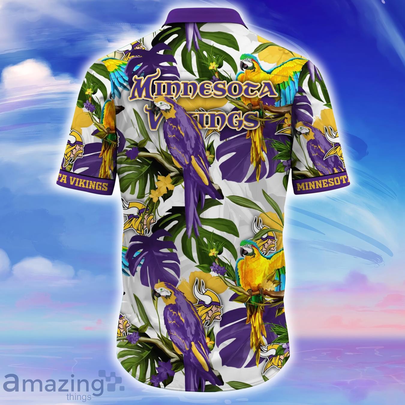 Minnesota Vikings NFL Flower Hawaiian Shirt Impressive Gift For