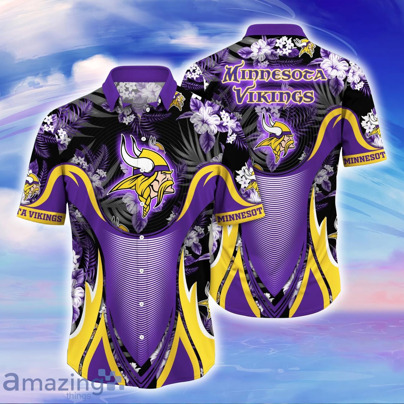 Minnesota Vikings NFL Flower Hawaiian Shirt Impressive Gift For