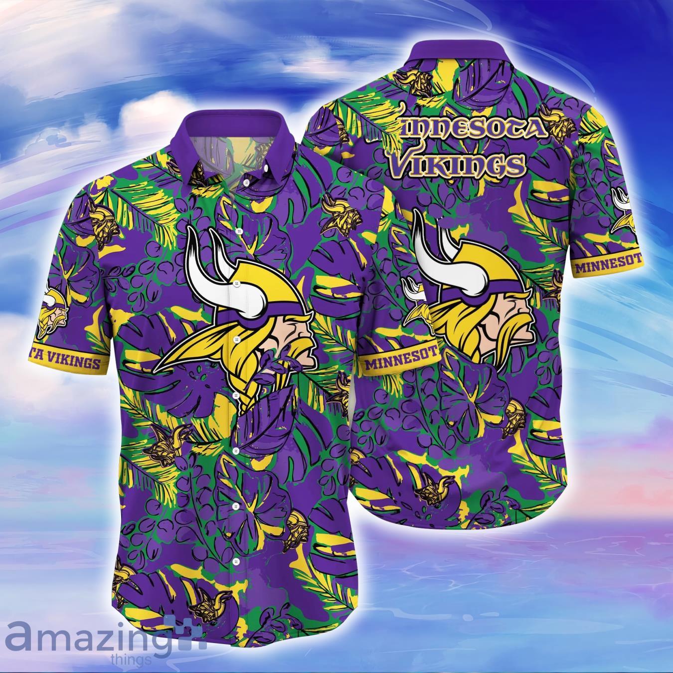 NEW FASHION 2023 Minnesota Vikings Hawaiian Shirt tropical island  personalized