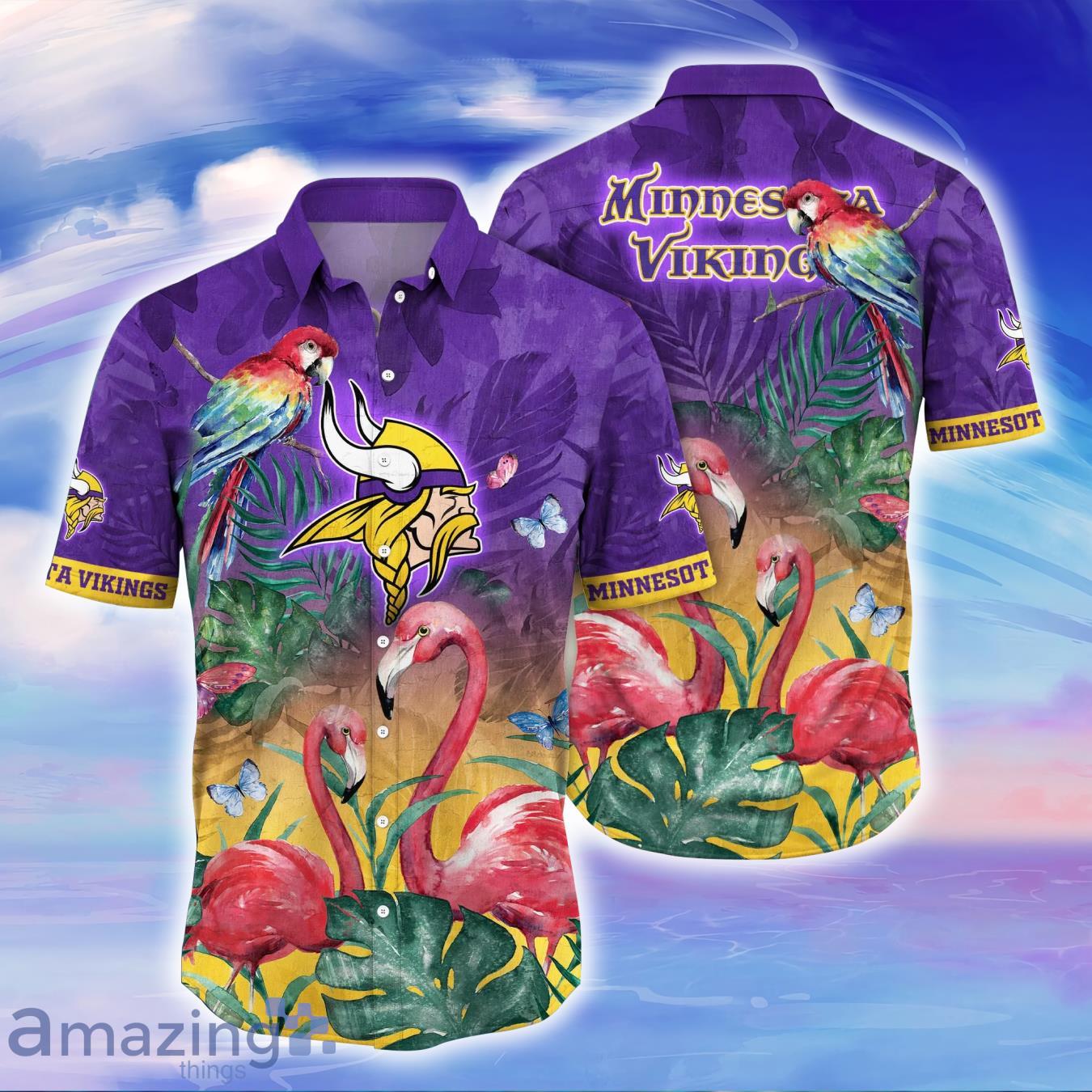 Minnesota Vikings NFL Flower Hawaiian Shirt Great Gift For Fans