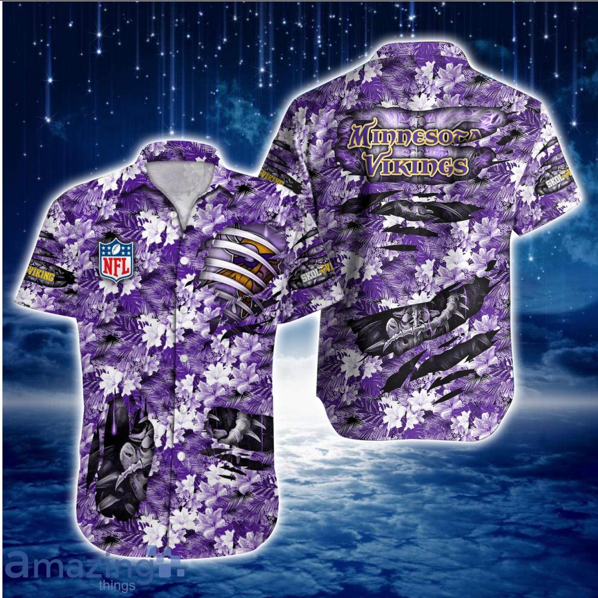 Minnesota Vikings NFL Hawaiian Shirt Aloha Shirt Great Gift For Fans Product Photo 1
