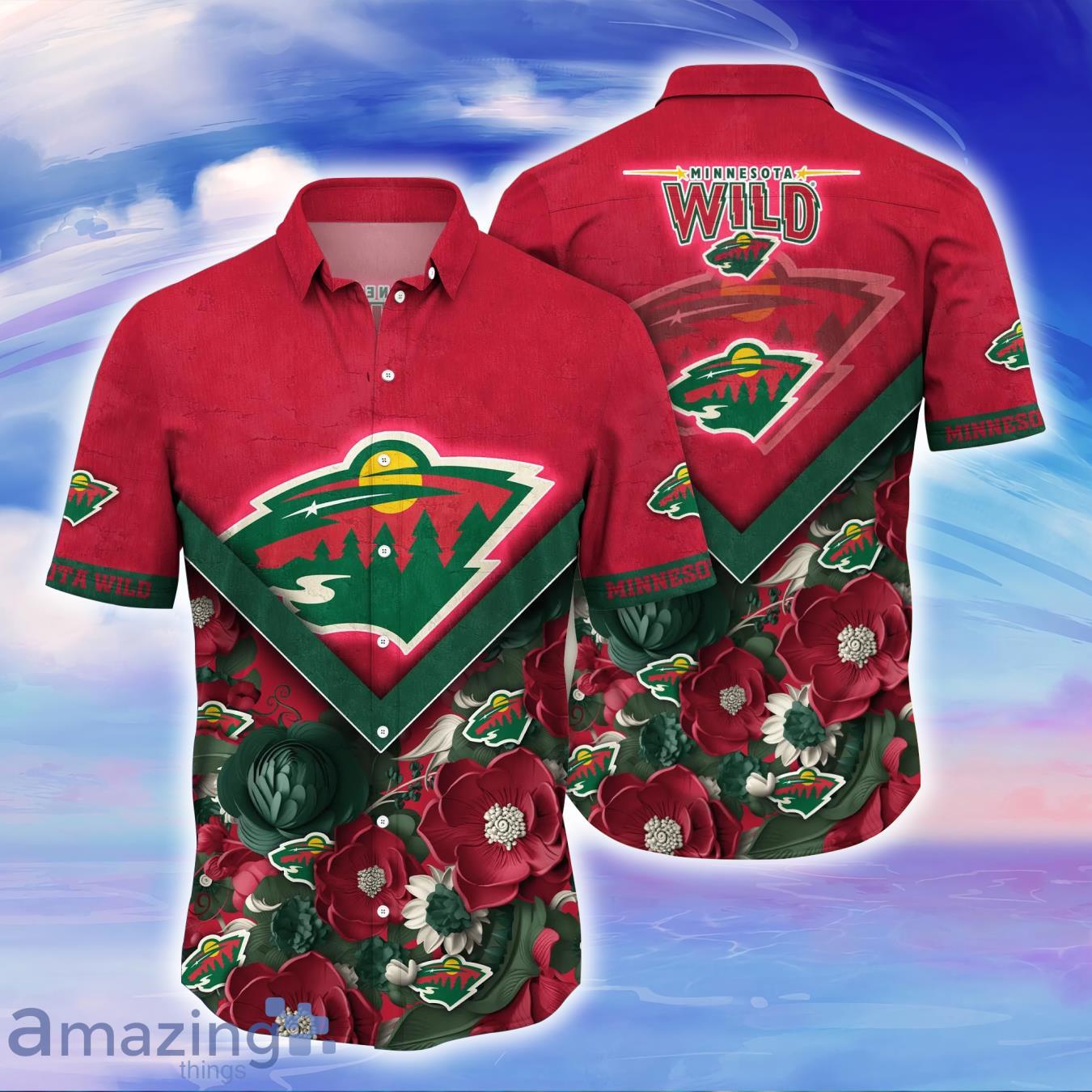 Minnesota Wild NHL Flower Hawaiian Shirt For Men Women Best Gift For Fans