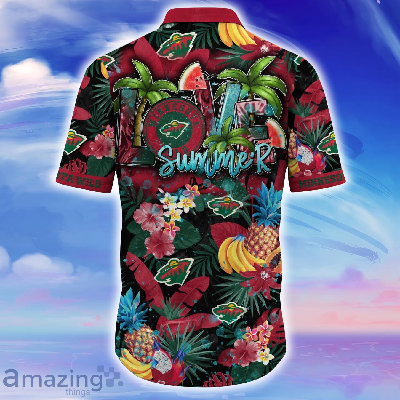 Minnesota Wild NHL Flower Hawaiian Shirt For Men Women Great Gift For Fans image Minnesota Wild NHL Flower Hawaiian Shirt For Men Women Great Gift For Fans Product Photo 3