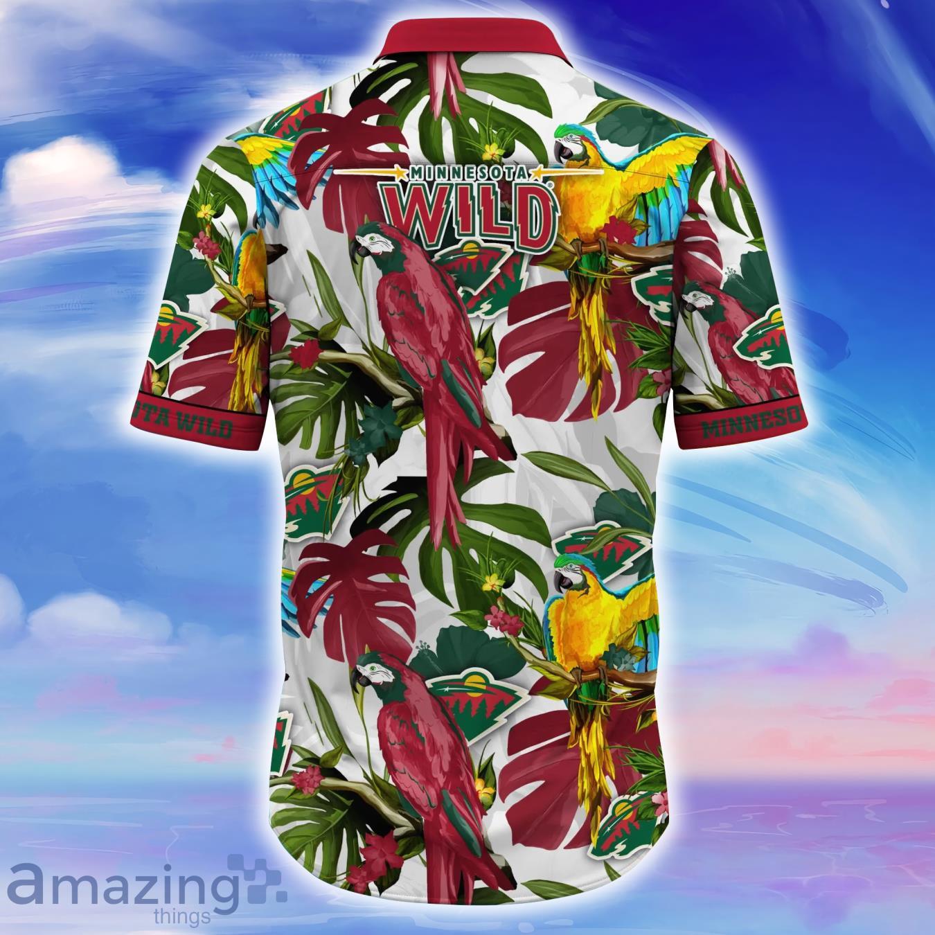Minnesota Wild NHL Flower Hawaiian Shirt Great Gift For Fans image Minnesota Wild NHL Flower Hawaiian Shirt Great Gift For Fans Product Photo 3