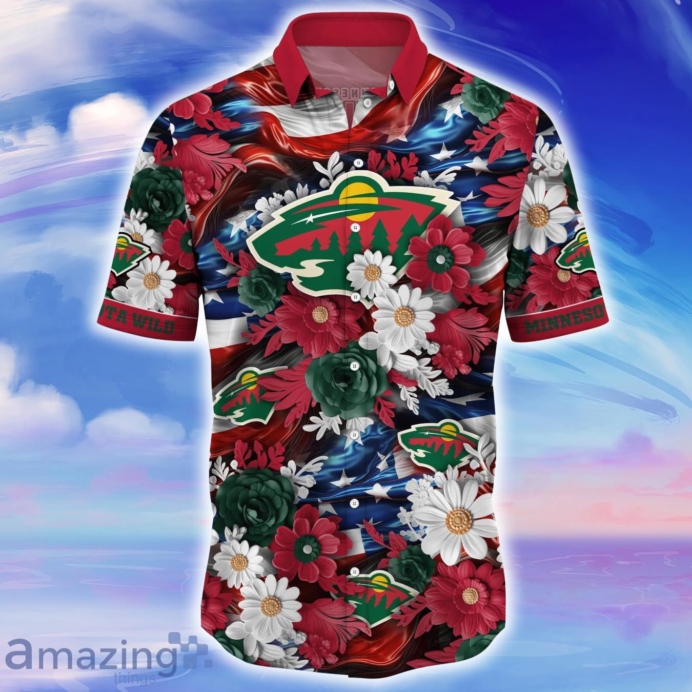 Minnesota Wild NHL Hawaiian Shirt Best Gift For Sport Fans image Minnesota Wild NHL Hawaiian Shirt Best Gift For Sport Fans Product Photo 2