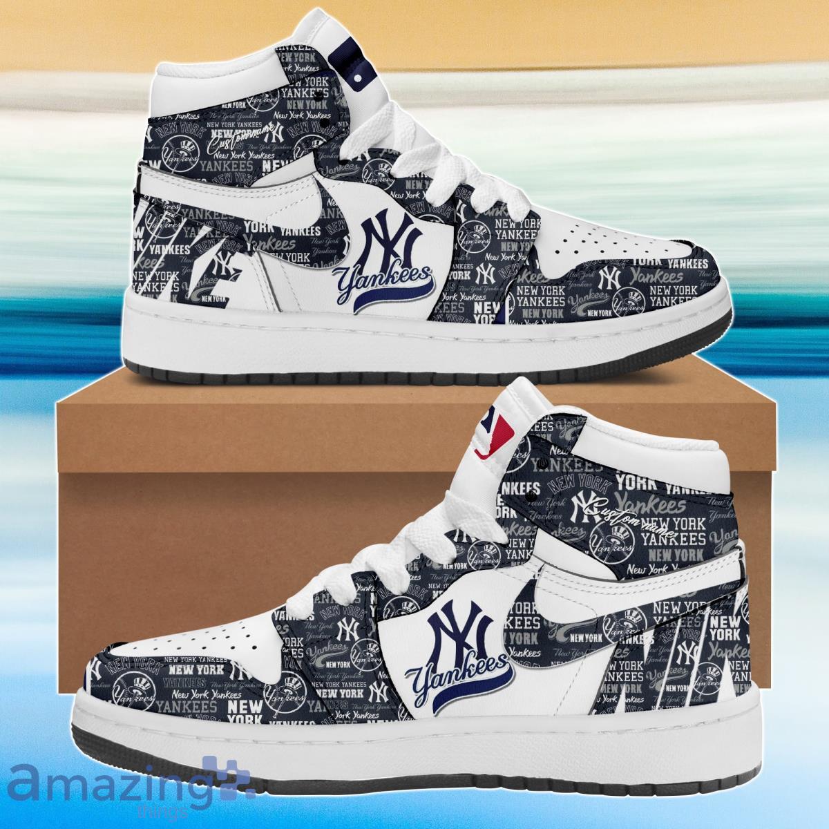 Personalized New York Yankees MLB Air Jordan 4 Shoes New Trend