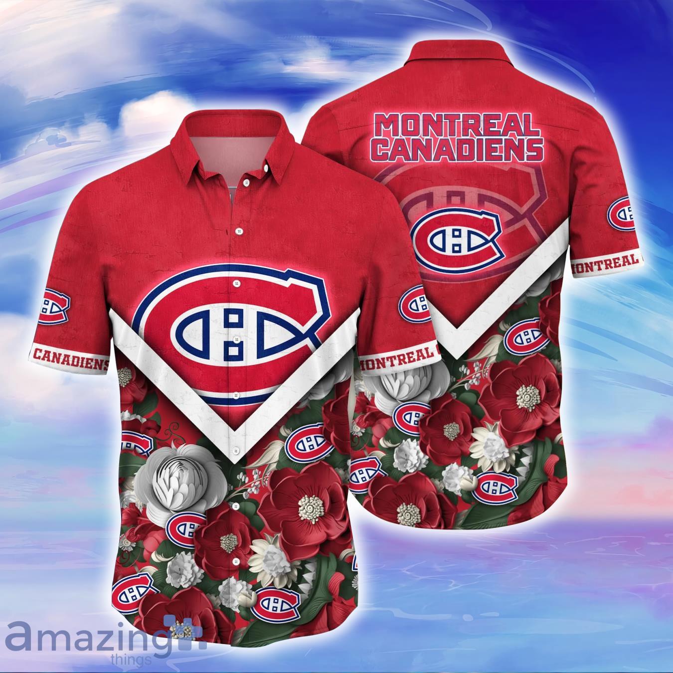 Montreal Canadiens NHL Flower Hawaiian Shirt For Men Women Best Gift For Real Fans Product Photo 1 Montreal Canadiens NHL Flower Hawaiian Shirt For Men Women Best Gift For Real Fans Product Photo 1