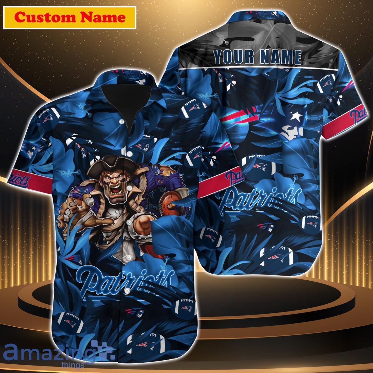 New England Patriots NFL Custom Name Hawaiian Shirt For Men Women Great Gift For Real Fan Product Photo 1 New England Patriots NFL Custom Name Hawaiian Shirt For Men Women Great Gift For Real Fan Product Photo 1
