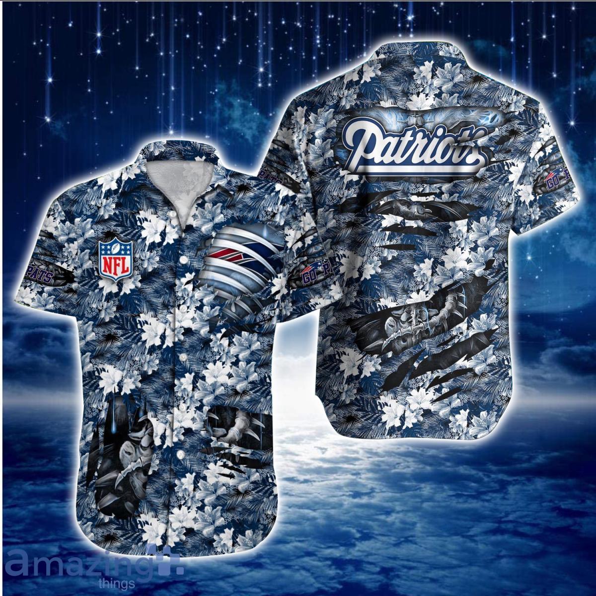 New England Patriots NFL Hawaiian Shirt Aloha Shirt Great Gift For Fans Product Photo 1 New England Patriots NFL Hawaiian Shirt Aloha Shirt Great Gift For Fans Product Photo 1