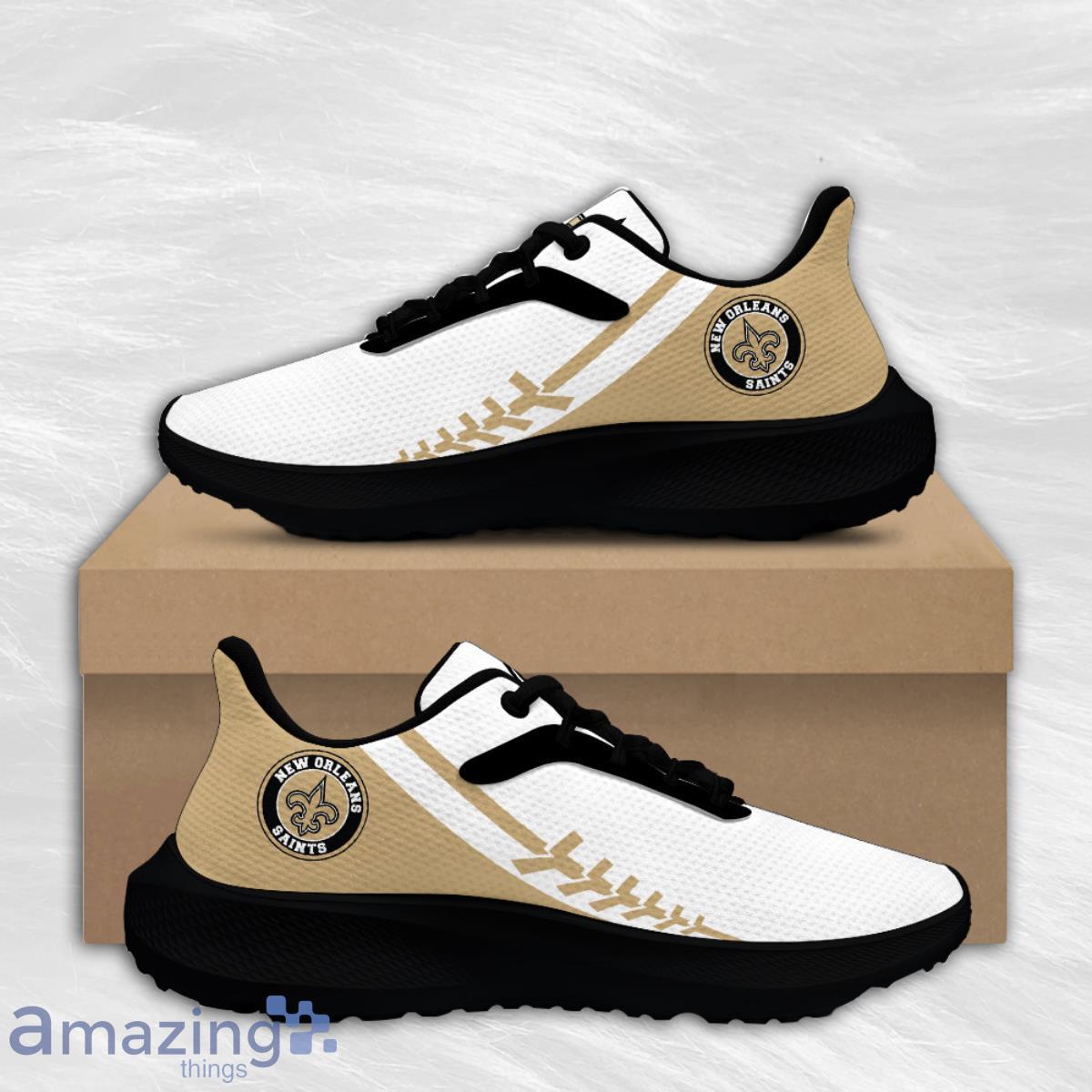 New Orleans Saints Football Team Air Mesh Running Shoes Sport Team For Men And Women Real Fans image New Orleans Saints Football Team Air Mesh Running Shoes Sport Team For Men And Women Real Fans Product Photo 2