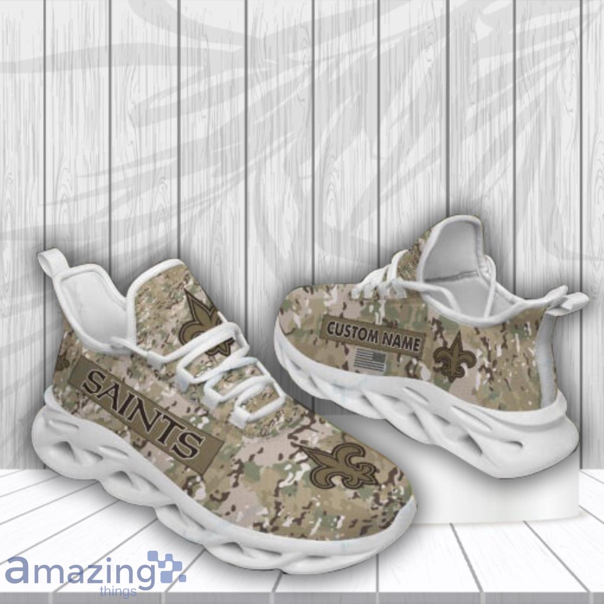 New Orleans Saints Football Team Max Soul Shoes Custom Name Running Sneakers Product Photo 1