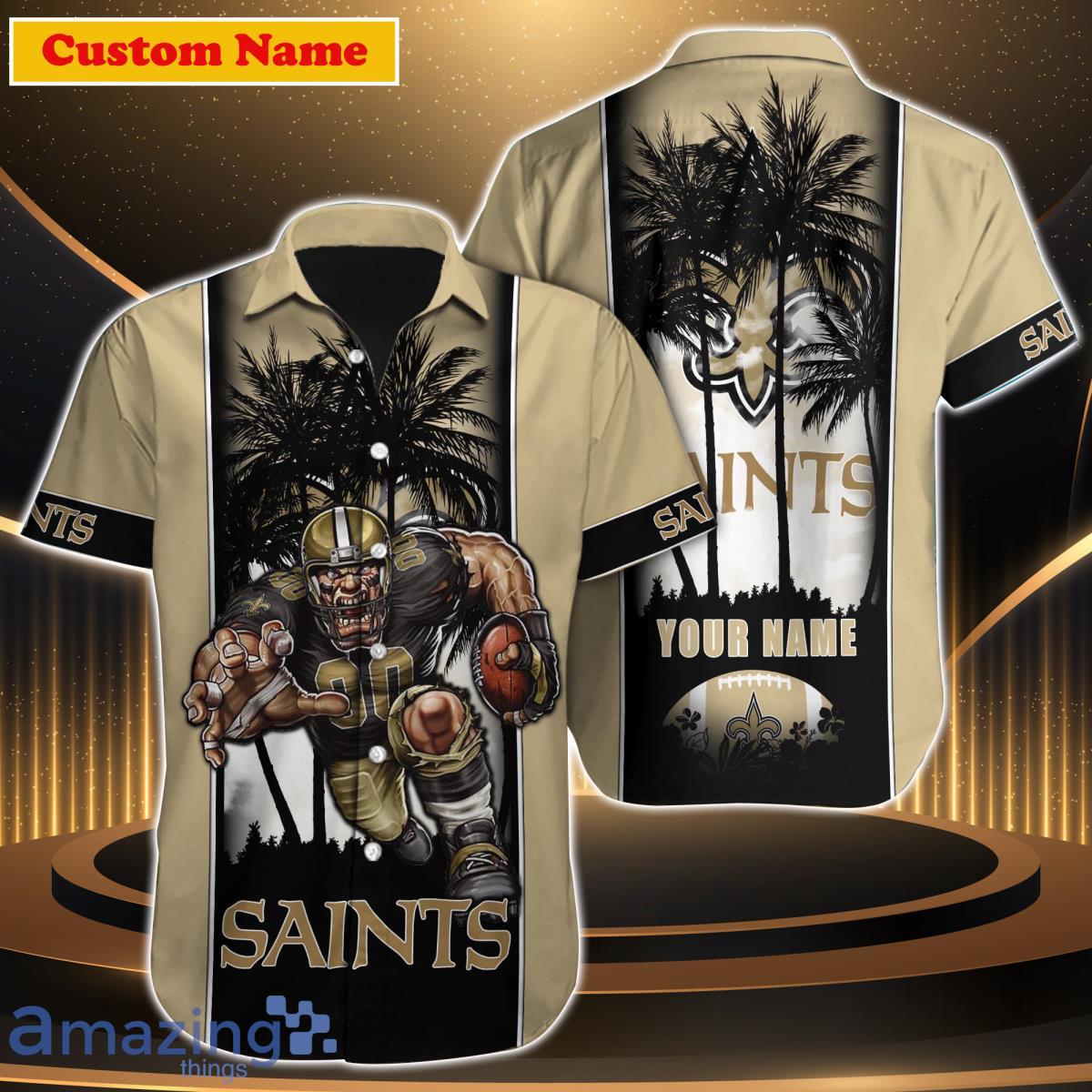 New Orleans Saints NFL Custom Name Hawaiian Shirt Style Gift For