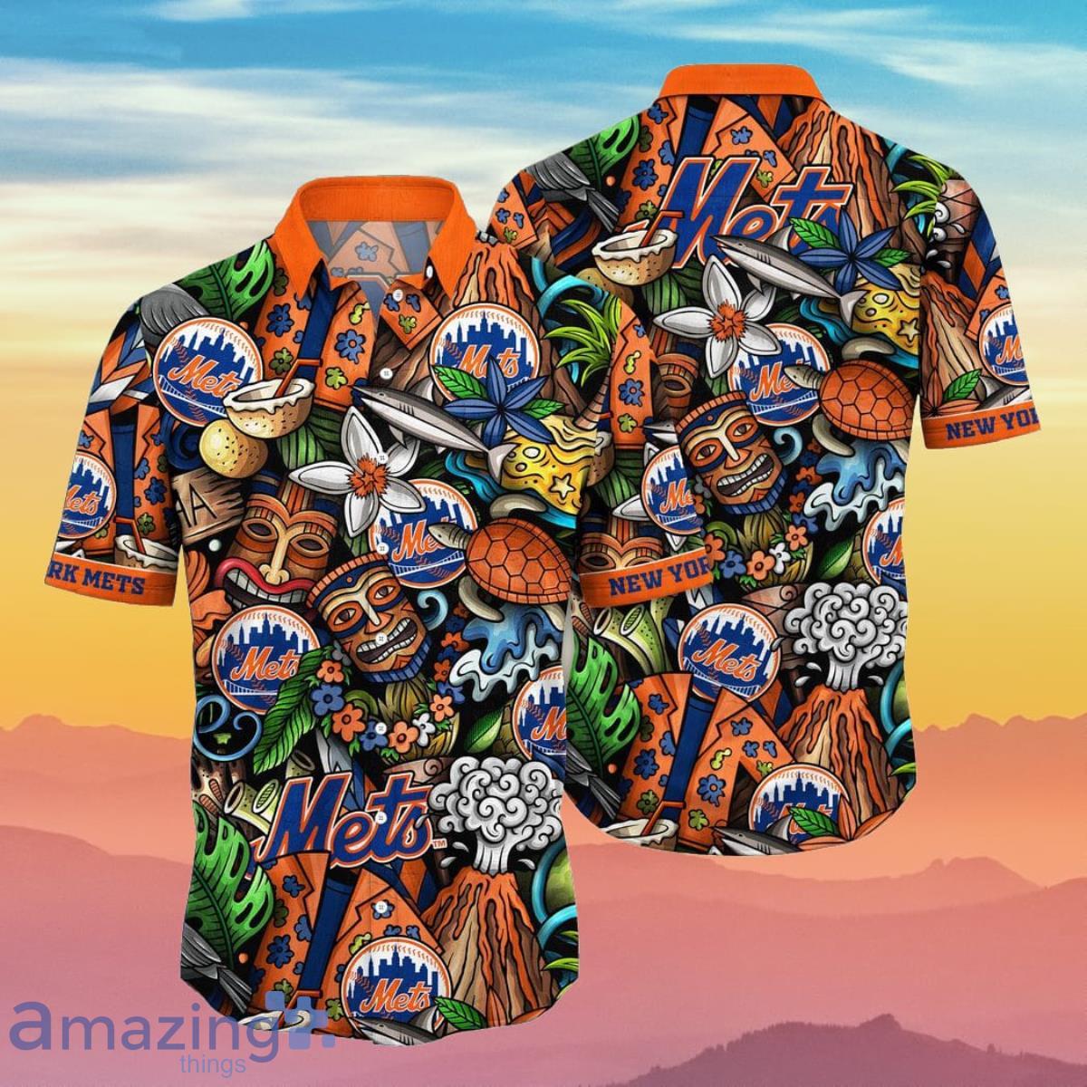 New York Mets MLB Flower Hawaiian Shirt Best Gift For Fans - YesItCustom