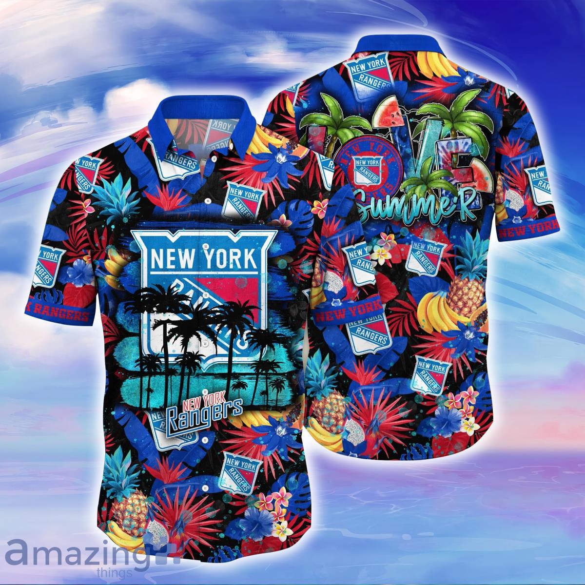 New York Rangers NHL Flower Hawaiian Shirt Great Gift For Fans