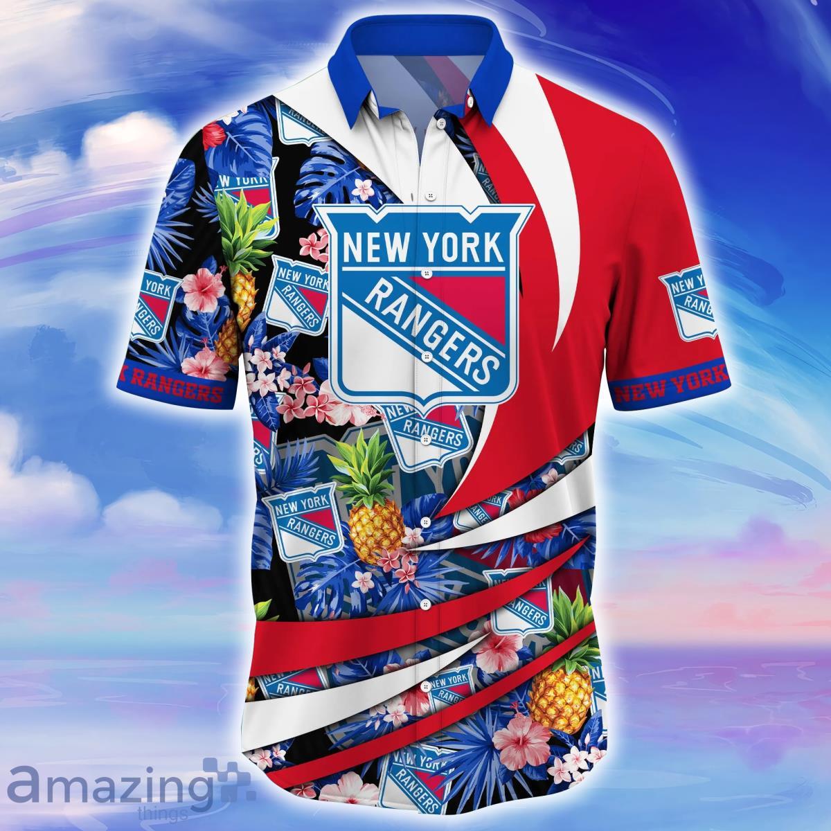 NEW FASHION 2023 New York Rangers Hawaiian Shirt Tropical Flowers summer  for fans